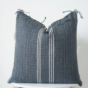 100% Cotton Woven Striped Handmade American Decorative <b>Throw</b> Pillow <b>Cover</b> with Zipper Closure 50x50 cm - Product Image 6