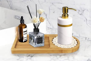 Plateau de service en bambou, assiette irrégulière pour café, thé, dessert, soucoupe à boisson, maison, camping - Product Image 5