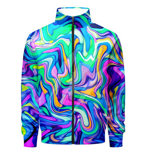 Conjunto deportivo de dos piezas de algodón y poliéster de talla grande, de la mejor calidad, para sublimación, en blanco, para la venta. - Product Image 2