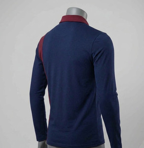 Polo de Manga Larga para Hombre, Diseño Color Block, Cierre Frontal con Cremallera, Tejido Transpirable, Gris y Blanco - Product Image 4
