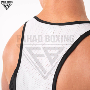 Ensemble de boxe noir et blanc, short et débardeur, entraînement de combat, unisexe, adulte, vêtements de boxe et d'arts martiaux pour l'entraînement et la compétition - Product Image 6
