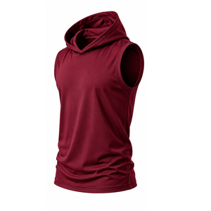 <b>Men</b> <b>Sleeveless</b> Hoodie French Terry Cotton Workout Sports Apparel Private Label Manufacturer Wholesale Factory Direct Hoodies - Product Image 4