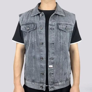 Chaleco Vaquero para Hombre, Acabado Premium, Informal, Transpirable, Ropa de Invierno, Corte Holgado 2026 - Product Image 1