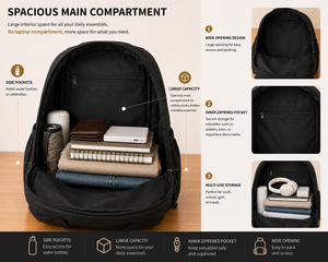 Custom Multi-Function Utility <b>Backpack</b> <b>Large</b> Capacity Travel School <b>Backpack</b> with Detachable Front Pocket - Product Image 3