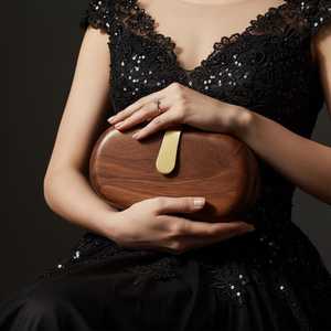 Bolso de Mano Tipo Clutch de Madera Ecológico, Moderno, de Lujo, Hecho a Mano, Promocional, Decorativo, para Fiestas - Product Image 6