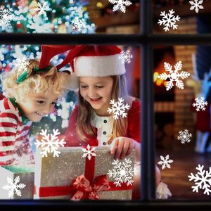 135 autocollants de Noël pour fenêtres, décorations statiques en forme de flocons de neige, ornements de Noël pour vitres - Product Image 3