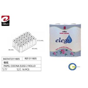 Carta da Cucina Elegi 2 Rotoli a Doppio Strato 100% Cellulosa per Pulizia - Product Image 1