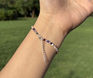 Assorted Natural Gemstone <b>Bracelet</b> 925 Sterling <b>Silver</b> <b>Adjustable</b> Mixed Crystal Beaded <b>Bracelet</b> OEM ODM Bulk Supplier - Product Image 3