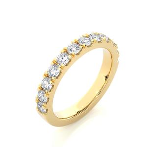 Élégante bague en diamant créée en laboratoire jaune bijoux de mariage minimalistes réglables classiques pour femmes 10K 14K 18K pour les fêtes - Product Image 2