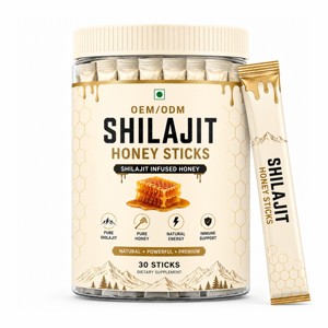 Bâtonnets de miel de Shilajit de l'Himalaya riches en nutriments, 30 unités, 100% Shilajit original infusé au miel pour un soutien énergétique - Product Image 1