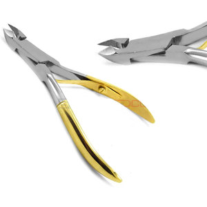 Podiatrist Chiropody Heavy Duty <b>Toe</b> Nail Clipper Cutter Gold Professional Manicure Pedicure Cuticle Nipper Half Gold 10cm - Product Image 1