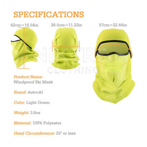 Cubrecara de Forro Polar Cálido, Tejido Ligero, Diseño de Cuello Extendido, Equipo para Clima Frío, Cubrecara para Esquí - Product Image 4