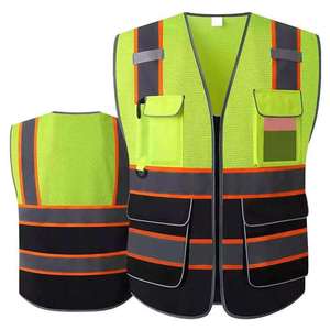 Custom LOGO Multi Pockets Hi Vis <b>Reflective</b> Breathable Workwear Motorcycle <b>Reflective</b> Safety Vest - Product Image 1