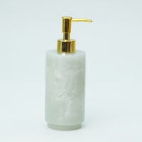 Distributeur de savon cylindrique en résine, accessoire de salle de bain pour la maison et l'hôtel