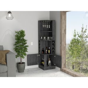 Mueble Bar Seattle para Ocho Botellas con Estantes Abiertos Grandes y Dos Compartimentos - Product Image 6