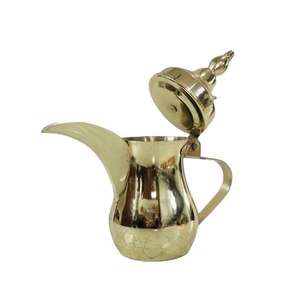 Cafetera Árabe Dallah Chapada en Oro, Estilo Moderno, para Hoteles y Bodas, Decorativa, para Calentar Leche y Café, Tetera Dallah - Product Image 1