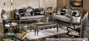 Ensemble de canapés de style baroque noir doré européen, meubles de salon personnalisés, ensemble de canapés en bois sculpté à la main de qualité supérieure, vente aux États-Unis - Product Image 6