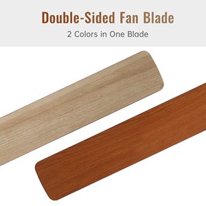 66-Inch Omkeerbare Dc Motor Plafondventilator Met 6-Speed Wind 8 Dual-Color Blades Lichte Afstandsbediening - Product Image 5