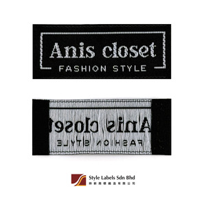 Étiquettes tissées rectangulaires en damassé découpées au laser sur mesure de qualité supérieure pour sacs et vêtements, étiquettes en tissu personnalisées lavables - Product Image 2
