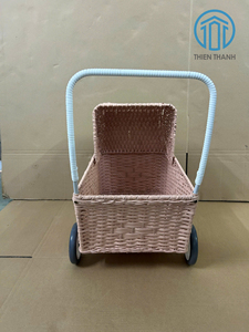 Nuevo Cochecito de Muñecas de Mimbre Hecho a Mano, Carrito de Juguete para Muñecas, Cochecito de Mimbre para Bebés, Cochecito de Muñecas para Niños - Product Image 2