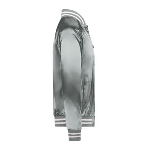 Blouson Bomber en Satin Personnalisé avec Col Montant, Broderie Personnalisée, Style Baseball Letterman, Veste en Satin Uni – Vente en Gros - Product Image 3