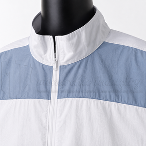 Veste coupe-vent en nylon pour homme personnalisée, vêtements de sport bicolores, veste décontractée légère pour l'extérieur - Product Image 6