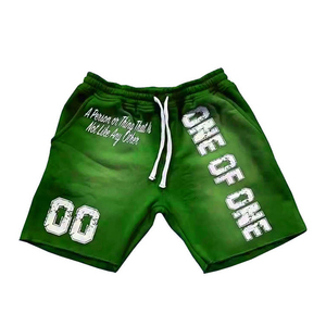 Shorts Homme Personnalisés DTG Sérigraphiés Effet Délavé Acide 100% Coton Écologique Streetwear Tendance 220 GSM - Product Image 1
