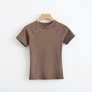 Custom Women's Crew Neck Crop <b>Top</b> Slim Fit Basic Plain Design Custom Color Women's T Shirt <b>Tie</b> <b>Dye</b> Cotton Oversized Streetwear - Product Image 2