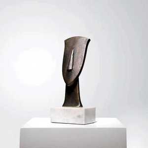 H 30.48 x L 10.16 x W 5.08 cm Modern Bronze Abstract Sculpture Irregular Shape Handmade Artistic Tabletop <b>Decor</b> Living Room - Product Image 1
