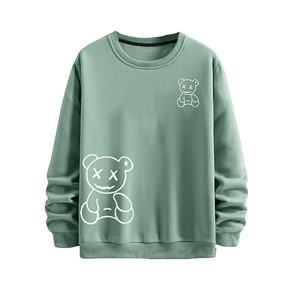 บังคลาเทศผลิตเสื้อสเวตเตอร์ผู้ชายคอกลมแขนยาวหนาผ้าฝ้าย 100% พิมพ์ลายจากโรงงานบังคลาเทศ - Product Image 1