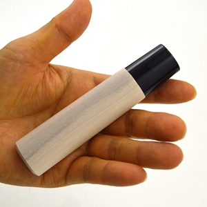 Manche de couteau en bois de style japonais – Manche en bois naturel avec virole noire pour remplacement de couteau de chef - Product Image 3