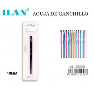 Uncinetto Ilan 10 mm in alluminio per lavoro a maglia e uncinetto - Product Image 3