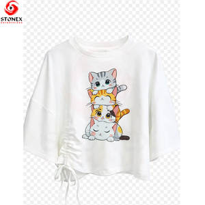 Camiseta Corta de Manga Corta para Mujer, Personalizada, Ecológica, Transpirable, con Logotipo Personalizado, Cuello Redondo, Alta Calidad - Product Image 1