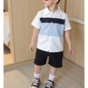T-shirt d'été pour enfants en coton 100% de haute qualité, impression personnalisée du logo, t-shirt pour enfants, uniforme scolaire, hauts pour garçons, polo, fournisseur du Bangladesh - Product Image 2