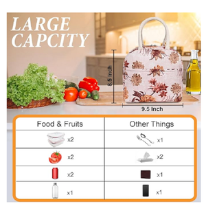 Sac isotherme moderne pour aliments, en polyester, avec deux poches et porte-bouteille, idéal pour les voyages, le bureau et l'école - Product Image 6