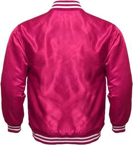 Mens Custom Satin Varsity Bomber Jacket Wholesale College Letterman Jacket Team Logo <b>Patch</b> Embroidery Streetwear Brand Suppliers - Product Image 2