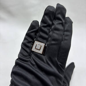 Bague de fiançailles pour homme en moissanite taille ronde sertie de diamants, style hip-hop, bague carrée imposante en argent sterling 925, cadeaux d'anniversaire - Product Image 4