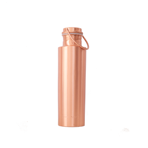 Copper Water <b>Bottle</b> Leak Proof Ayurvedic Fitness Metal <b>Flask</b> Custom Logo Jointless Copper Drinking <b>Bottle</b> with Handle <b>Bottle</b> - Product Image 1