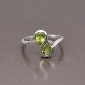 Natural Peridot Gemstone <b>Ring</b> 925 Sterling Silver Handmade Filigree <b>Statement</b> <b>Ring</b> for Women - Product Image 2