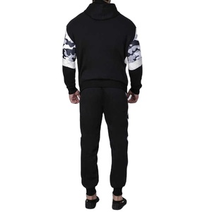 Fabricación de hombres de moda de peso pesado de dos piezas Jogging Sweat Suits Sudadera con capucha Pantalones de chándal con cremallera Cómodo elegante - Product Image 3