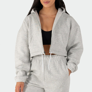 Venta al por mayor de fábrica: Sudaderas con capucha de algodón tipo jersey de manga larga corta con bordado chenille - Product Image 2