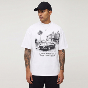 T-shirt à manches courtes pour homme en toile épaisse 100% coton, coupe classique, respirant, séchage rapide, écologique et personnalisé - Product Image 2