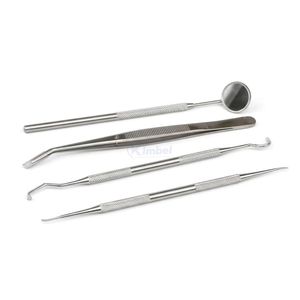 Kit d'instruments d'examen dentaire en acier inoxydable : miroir, sonde, détartreur, explorateur, ensemble d'outils de diagnostic - Product Image 3