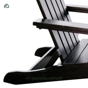 Chaise Adirondack moderne en teck massif, écologique, inclinable, confortable, pliable, faite à la main, avec logo, pour patio extérieur - Product Image 6