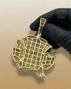 Colgante de Moissanita con Diseño de Pila de Dinero y Acabado de Dólar, Estilo Hip Hop, Regalo para Fiesta Hip Hop, con Plata 925, Joyería Fina, Colgantes y Dijes - Product Image 3