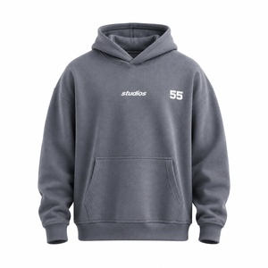 เสื้อฮู้ดดี้สตรีทแวร์พรีเมียมรุ่นล่าสุด ไซส์ใหญ่พิเศษ สำหรับผู้ชาย ผ้าฝ้ายฟลีซหนานุ่ม รับทำโลโก้ตามสั่ง ผู้ผลิตแบรนด์ส่วนตัว - Product Image 1
