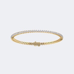 Luxury Round Brilliant Cut Lab Grown Diamond 3.28 CTW <b>Bracelet</b> 14K 18K Gold for Women E F Color VS VVS Clarity <b>Adjustable</b> - Product Image 1