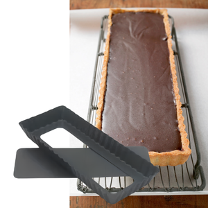 Rectangular Tart Pan 10 Inch Long Pan Aluminum Tart Pan With Removable Loose Bottom, Suitable For Pies, <b>Biscuits</b> - Product Image 4