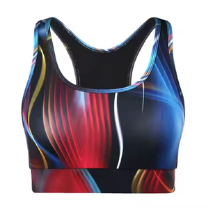 Lightweight Breathable High Support Women Sports Bra with Front Logo Unique Design Quick Dry Yoga Gym Wear Wholesale - Product Image 2