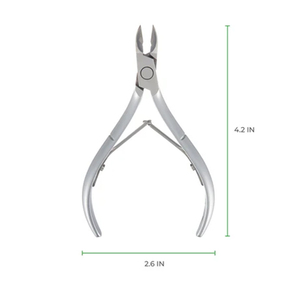 Pince à cuticules M-03 à mâchoires complètes, 4,2 pouces, lames en acier inoxydable allemandes, aiguisées et durables, double ressort, pour manucure et soins des bébés - Product Image 3